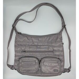 Lug Zipliner Convertible‎ Bag Backpack Pearl Gray Crossbody Travel Lightweight